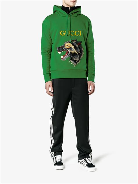 gucci wolf hoodie 3 in the world|Gucci chain print hoodie.